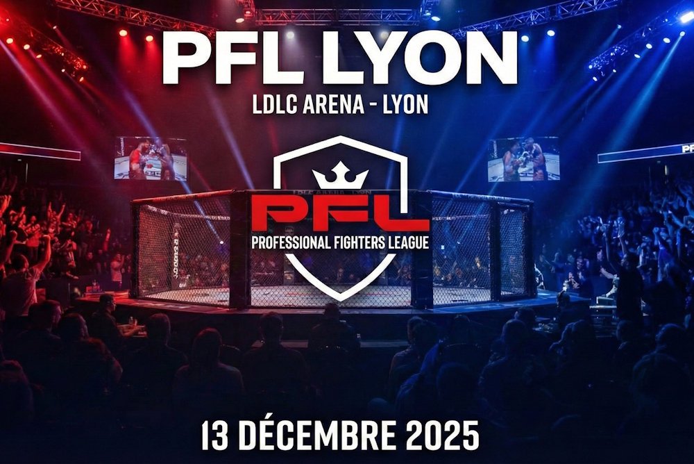 Affiche de l'évènement sportif de MMA le PFL Lyon, le 13 Décembre 2025