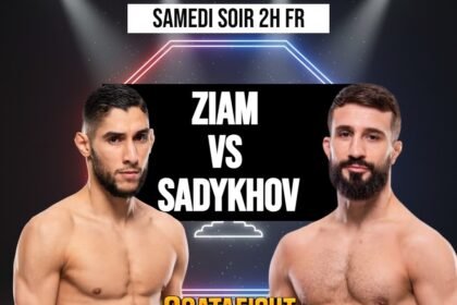 UFC 323 Fares ziam contre Sadykhov le samedi 6 novembre 2025