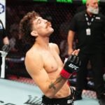 Quillan Salkilld dans l'octogone de l'UFC après une victoire