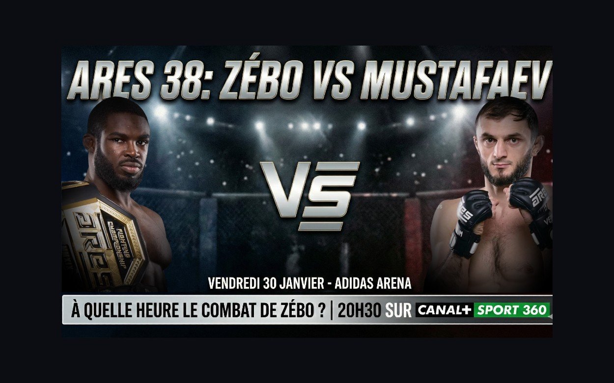 Affiche Zébo vs Mustafaev le 30 Janvier 2026 à Paris pour l'Ares 38