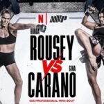 Affiche du combat prévu le 16 Mai entre Ronda Rousey et Gina Carano