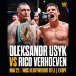 Affiche Usyk contre Verhoeven en Boxe