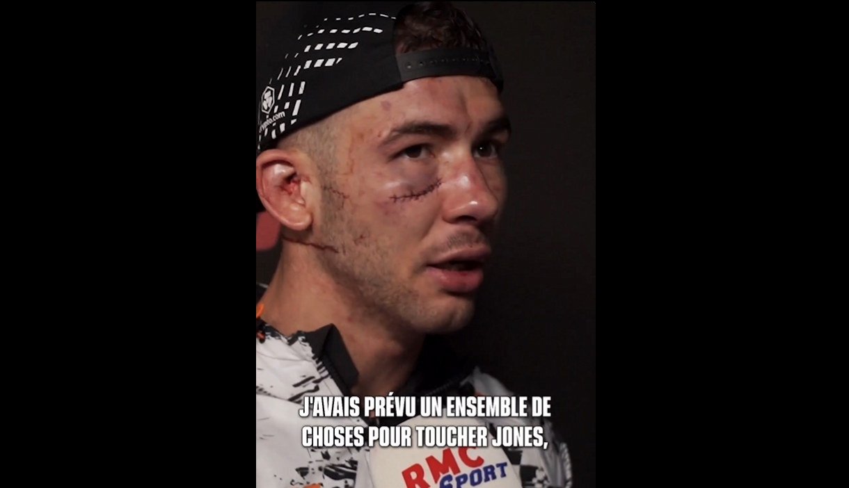 Réaction Axel Sola lors de l'interview RMC Sport après son combat contre Mason Jones