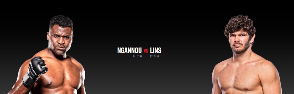 Ngannou vs Lins affiche avec leurs palmarès