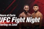 Heure et carte UFC Fight Night 274 Sterling vs Zalal