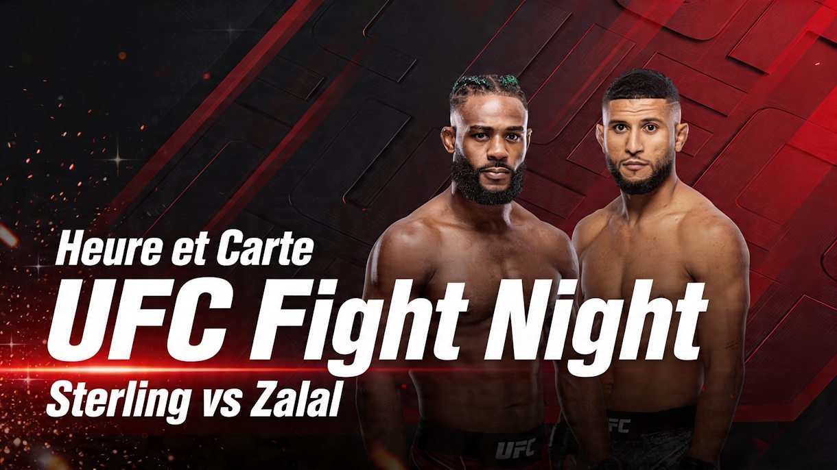 Heure et carte UFC Fight Night 274 Sterling vs Zalal
