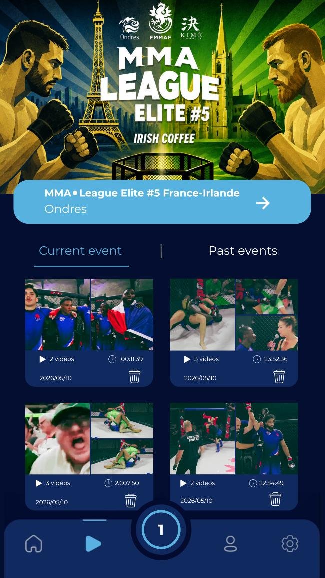 Choix de l'événement MMA sur Fansy