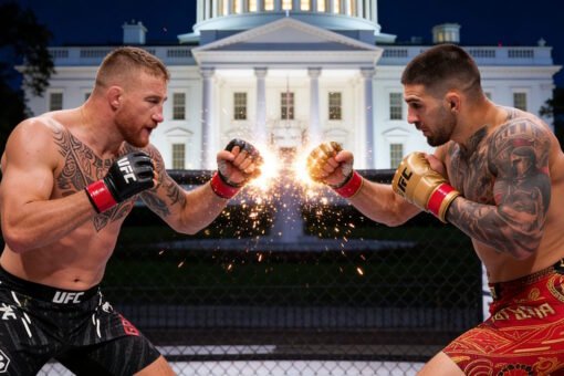 Pronostic Topuria vs Gaethje devant la maison blanche.