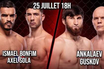 Carte et heure UFC Ankalaev vs Guskov et Axel Sola vs Bonfim