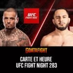 UFC Belgrade carte et heure