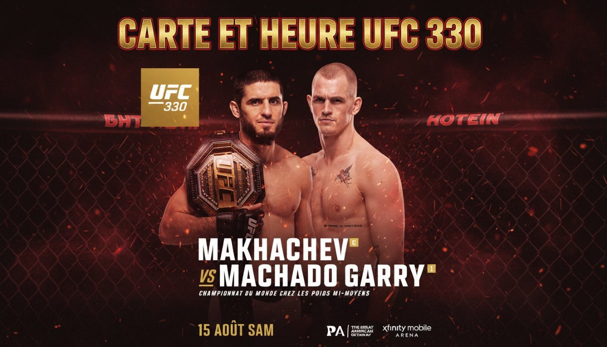 UFC 330 carte et horaires