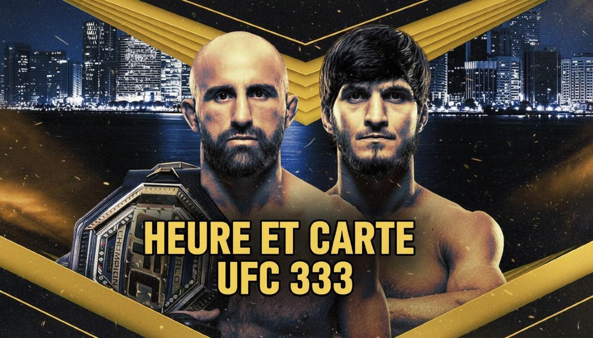 heure et carte UFC 333