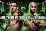 Carte UFC Allen vs Duncan