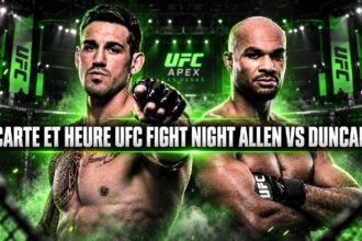 Carte UFC Allen vs Duncan