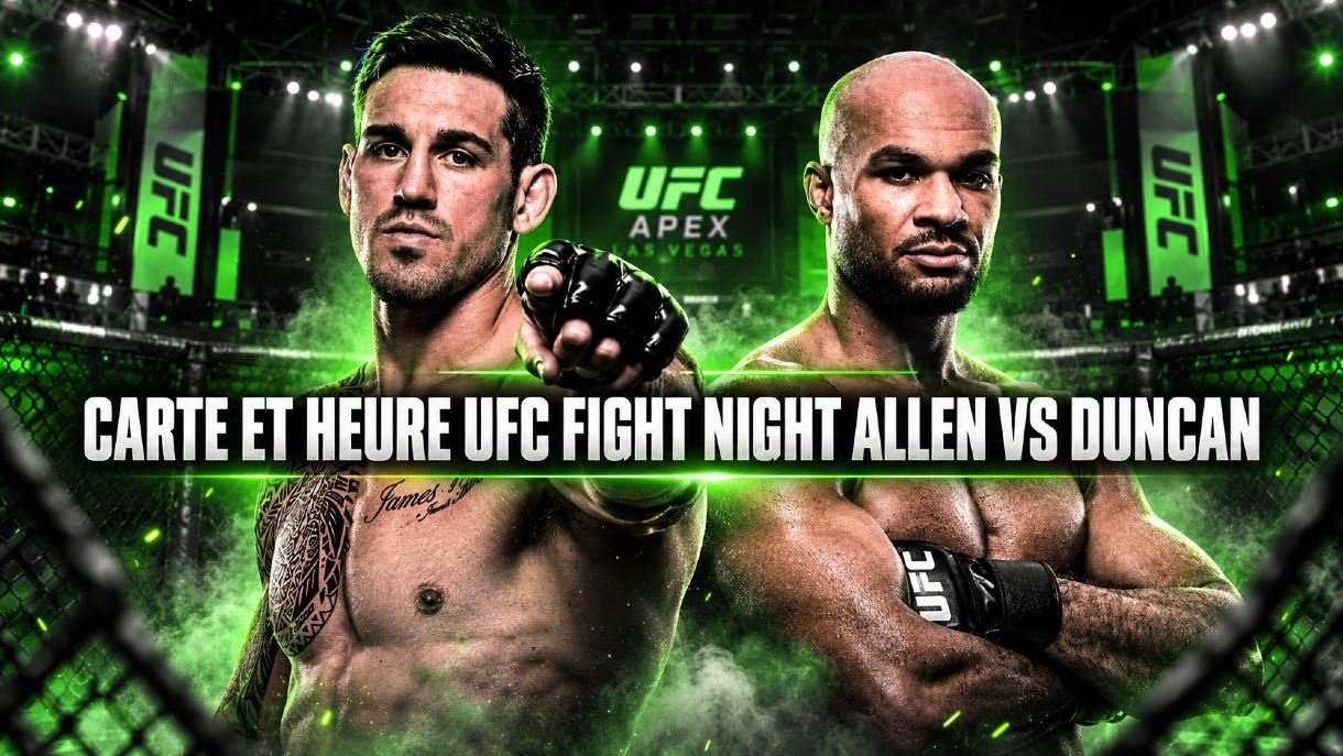 Carte UFC Allen vs Duncan